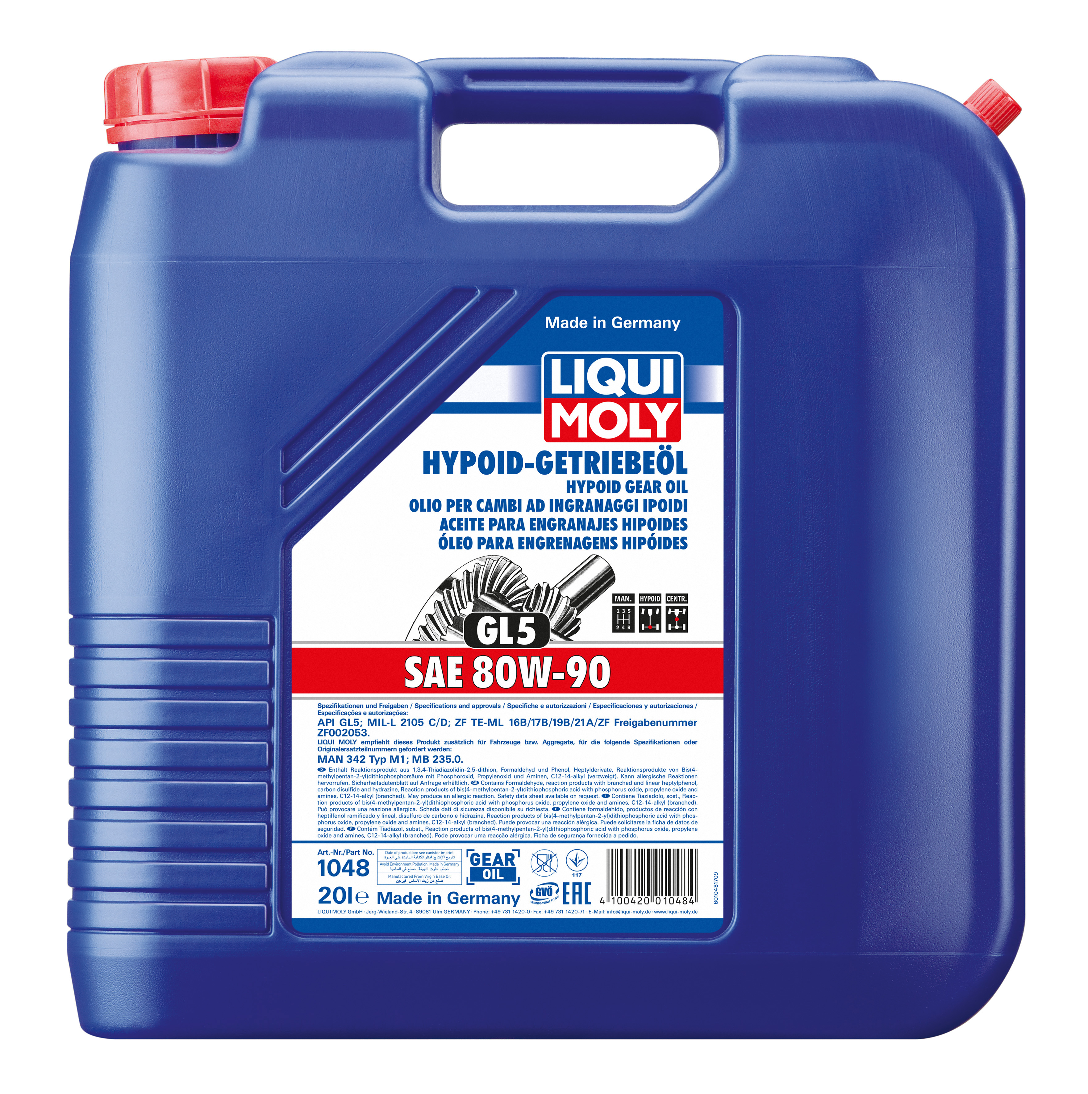 Gear Oil (GL5) 80W90 – 20l – Liqui Moly