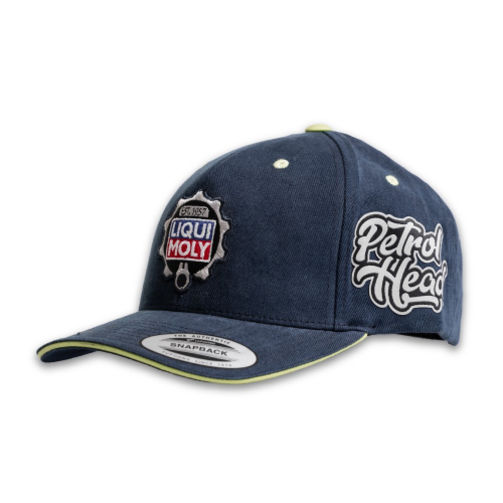 LM Cap – Petrol Head Curved Yellow/Navy